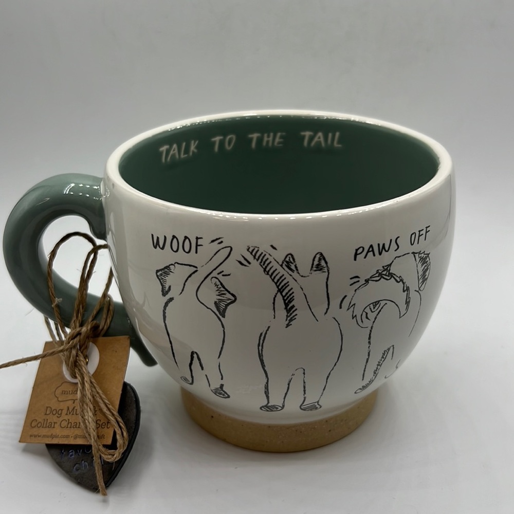 I dog Mug and collar charm set